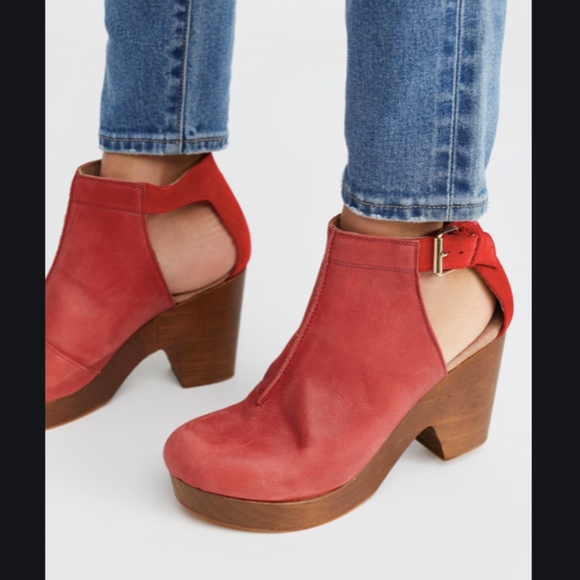 Free People Shoes - Free People Amber Orchard Clogs Red 39 heels